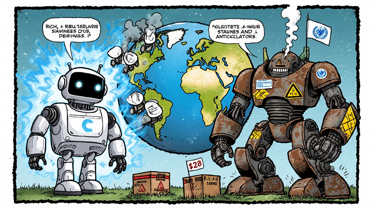 Bataille entre un booster moderne cobicistat et un ritonavir vétuste, sur fond de inégalités mondiales de santé.
