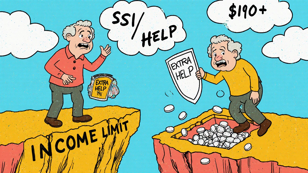 Un couple sur un précipice : l&#039;un tombe vers des prix élevés, l&#039;autre est sauvé par une aide médicale.