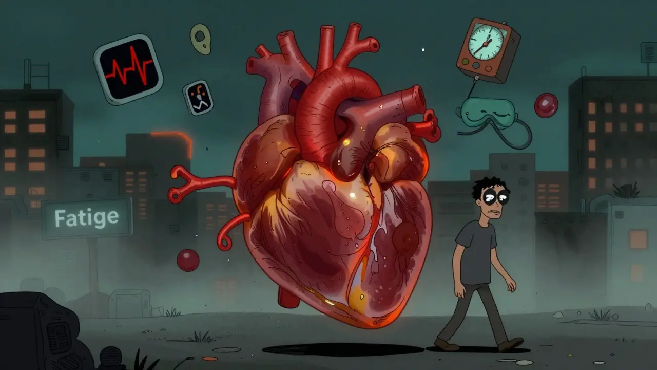 Hypertension pulmonaire : symptômes, surcharge du ventricule droit et traitements