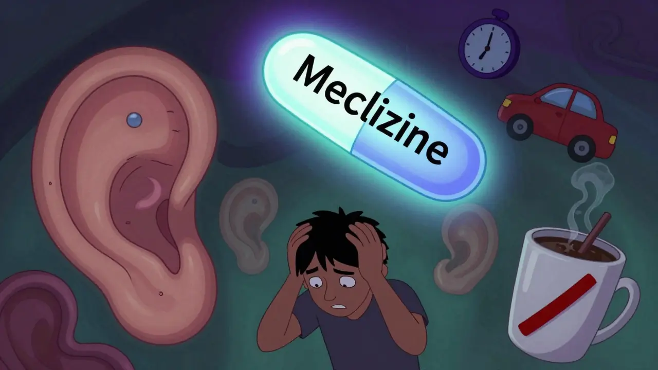 Meclizine pour le vertige : effets secondaires et sécurité de cet antihistaminique