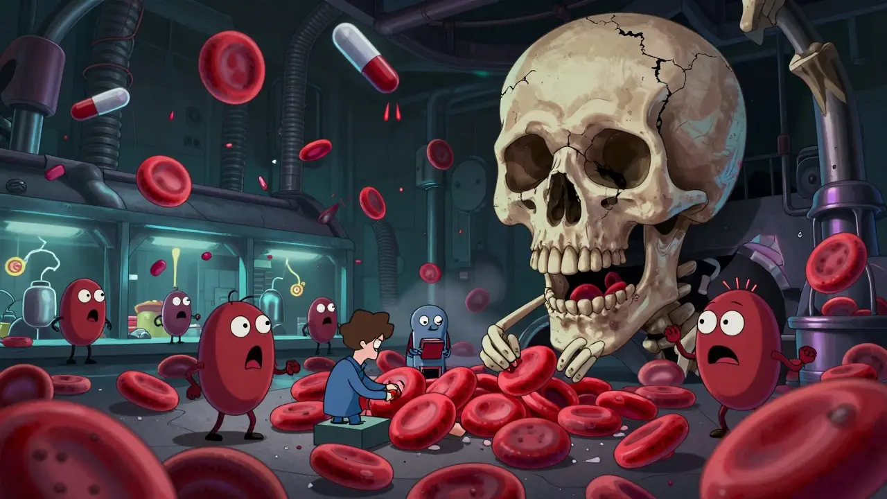 Suppression de la moelle osseuse due aux médicaments et numération sanguine basse : ce qu'il faut savoir