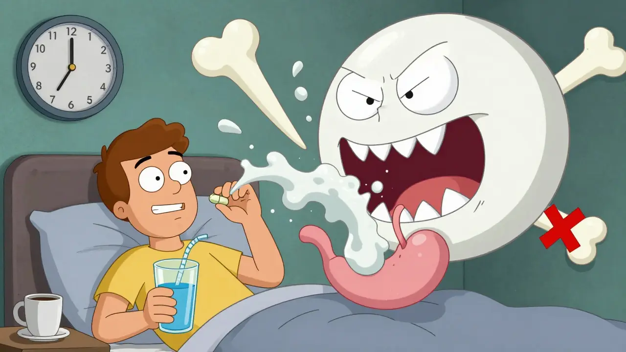 Médicaments contre l'ostéoporose : interactions entre bisphosphonates et calcium