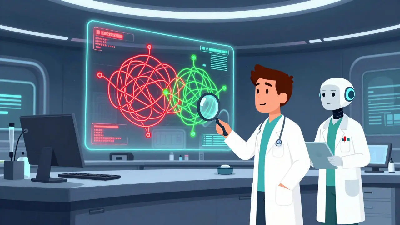 Médecins utilisant l'IA pour prédire les interactions médicamenteuses