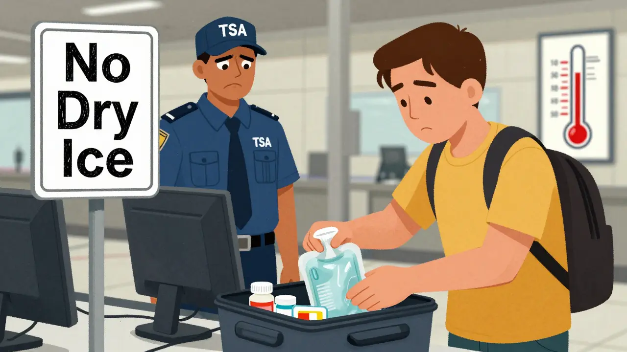 Contrôle sécurité aéroport : packs gel et documents médicaux