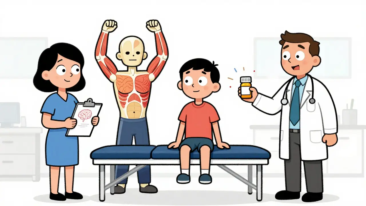 Équipe multidisciplinaire aidant un patient chronique