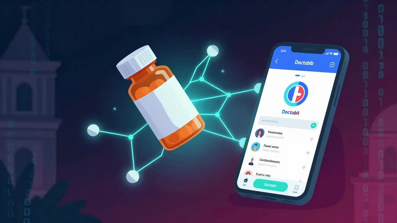 Pilule connectée à une application de santé française sécurisée